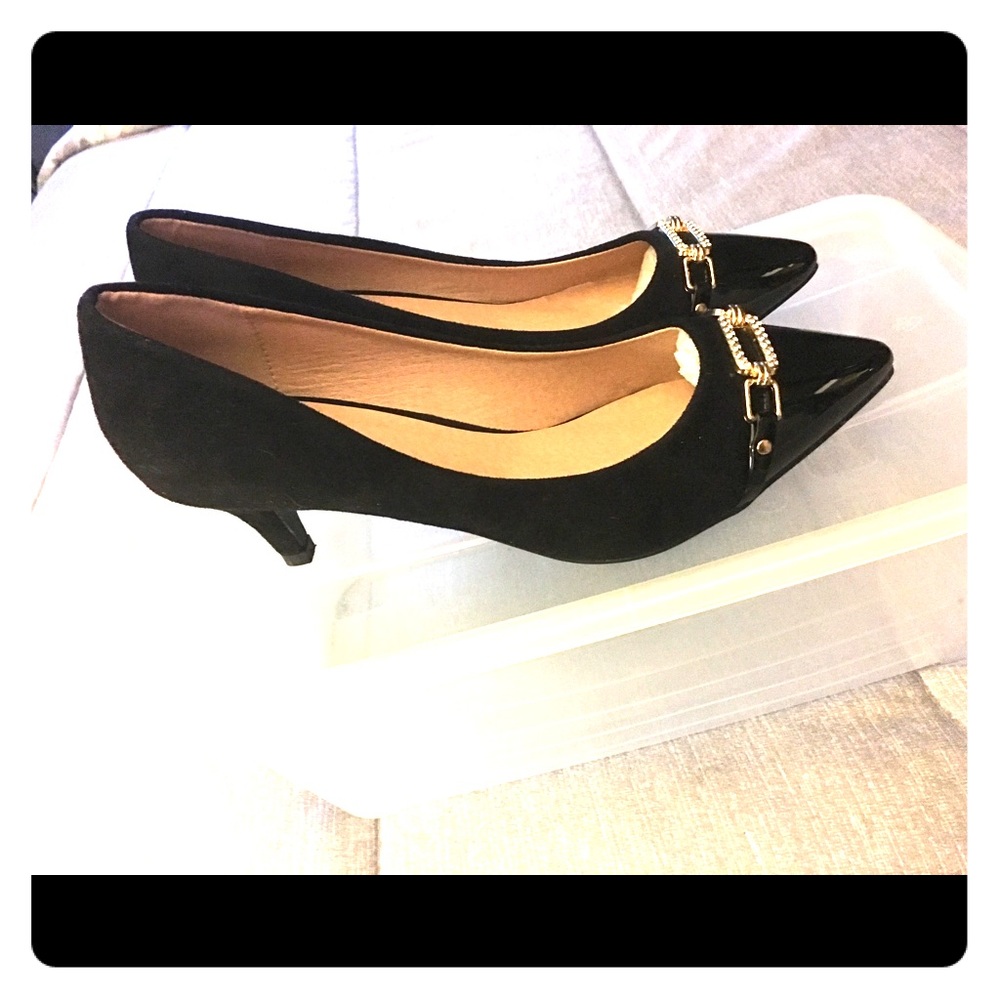 Small suede heels